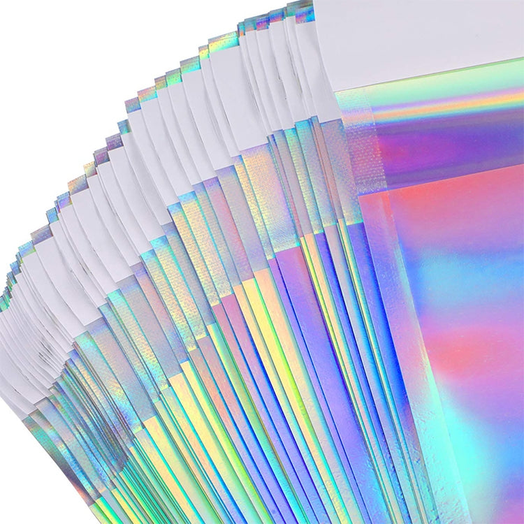 100 PCS / Set  Laser Self Sealing Plastic Envelopes Mailing Bags Gift Packaging Bags, 11.5cmx16.5cm+4cm, 16.5cmx23cm+4cm, 23cmx32.5cm+4cm, 35cmx40cm+4cm