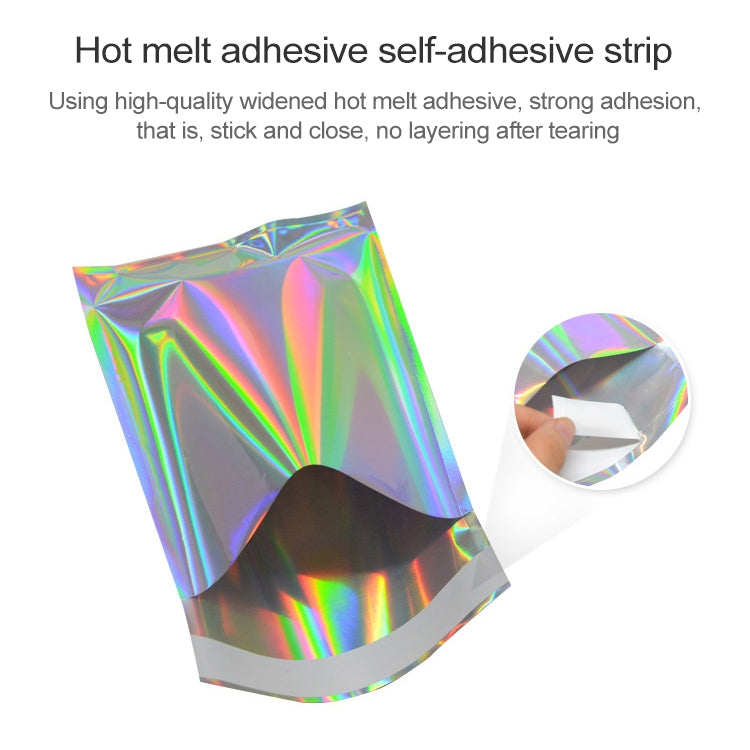 100 PCS / Set  Laser Self Sealing Plastic Envelopes Mailing Bags Gift Packaging Bags, 11.5cmx16.5cm+4cm, 16.5cmx23cm+4cm, 23cmx32.5cm+4cm, 35cmx40cm+4cm