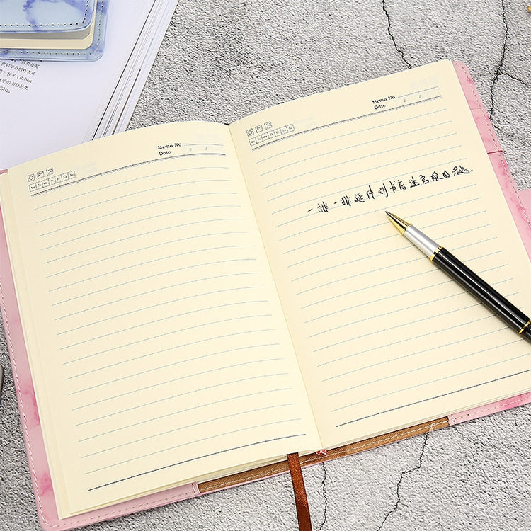 A5 Marble Texture Retro Password Lock Notebook Multifunctional Student Handbook Notepad