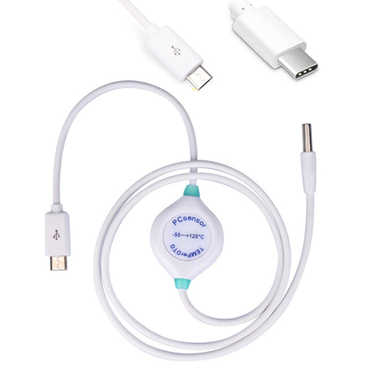 Pcsensor Milk Powder Fish Tank Temperature Detection USB Mobile Phone Probe Thermometer, Type-c, Micro