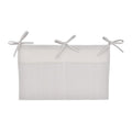 Linen Crib Organizer Hanging Bag 2-Pocket Multi-Functional Storage for Diapers, Burp Cloths & Teething Toys
