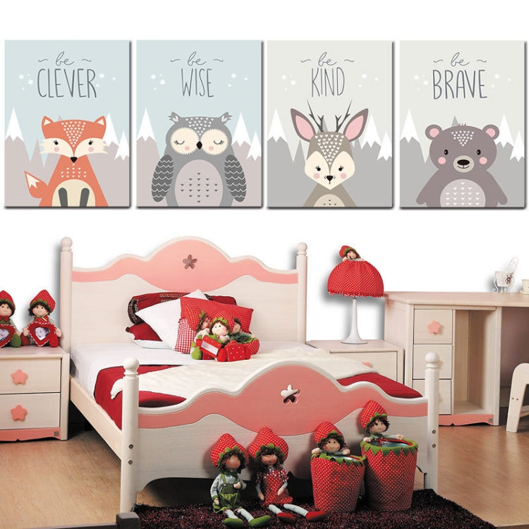 Animal Poster Painting Cartoon Nursery Wall PictureBaby Kids Room Decoration without Frame, 13x18cm, 15x20cm, 20x25cm, 21x30cm, 30x40cm, 40x50cm