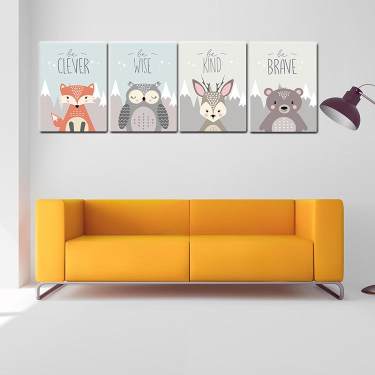 Animal Poster Painting Cartoon Nursery Wall PictureBaby Kids Room Decoration without Frame, 13x18cm, 15x20cm, 20x25cm, 21x30cm, 30x40cm, 40x50cm