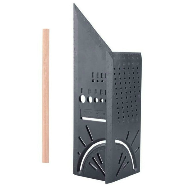 Three-Dimensional Woodworking Stop-Type Ruler, Grey Ruler and Pen, Green Ruler and Pen, Green Ruler, Gray Ruler