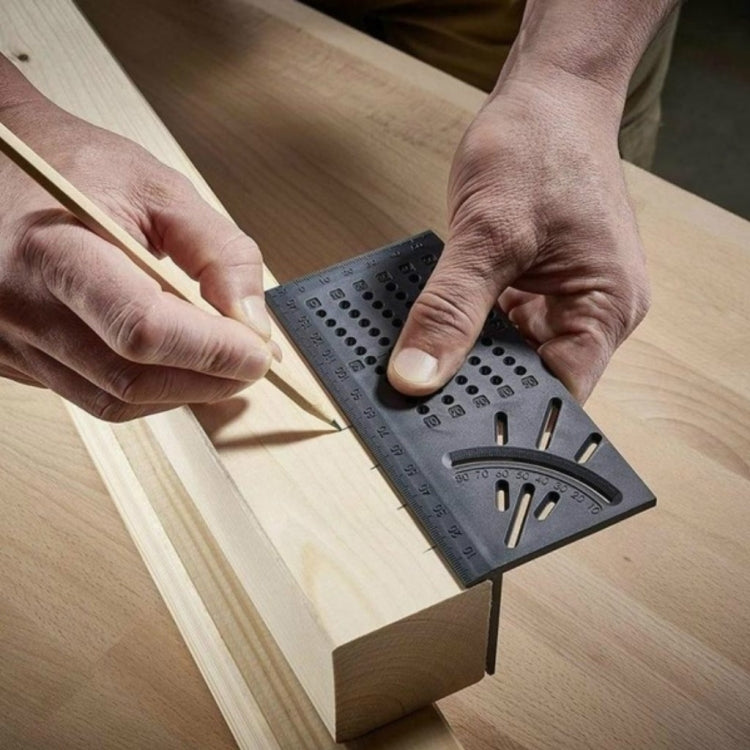 Three-Dimensional Woodworking Stop-Type Ruler, Grey Ruler and Pen, Green Ruler and Pen, Green Ruler, Gray Ruler
