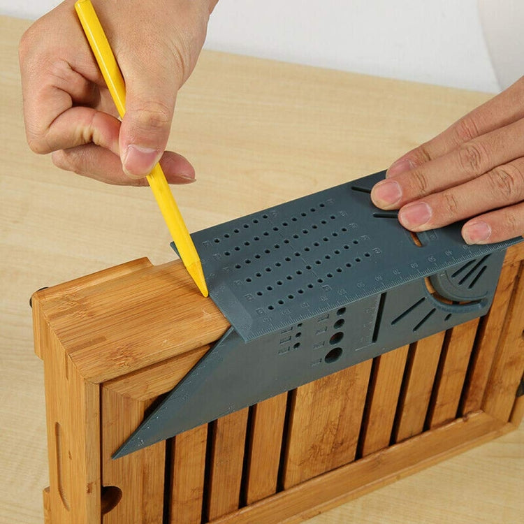 Three-Dimensional Woodworking Stop-Type Ruler, Grey Ruler and Pen, Green Ruler and Pen, Green Ruler, Gray Ruler