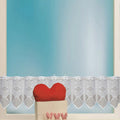 White Translucent Coffee Curtain Tulle Lace Sheer Warp Knitted Jacquard Curtains Bedroom Curtains, Lower Curtain, Upper Curtain, Upper And Lower Curtain