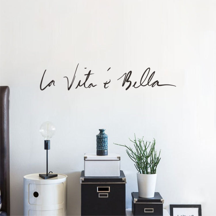 Italian Beautiful Life Decorative Wall Stickers, 40x8cm, 55x11cm, 65x13cm