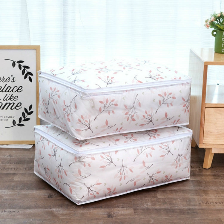 Foldable Storage Bag Clothes Blanket Quilt Transparent Printing Travel Luggage Storage Bag, 55x36x20cm, 57x40x22cm
