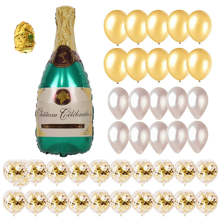 Champagne Bottle Aluminum Foil Balloon Set Wedding Party Cocktail Party Decoration Balloon, Champagne Bottle Decoration Balloon