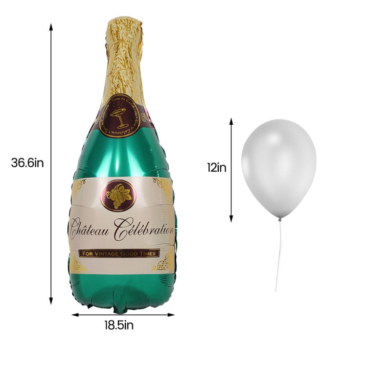 Champagne Bottle Aluminum Foil Balloon Set Wedding Party Cocktail Party Decoration Balloon, Champagne Bottle Decoration Balloon