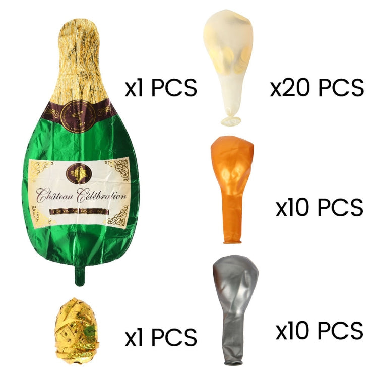 Champagne Bottle Aluminum Foil Balloon Set Wedding Party Cocktail Party Decoration Balloon, Champagne Bottle Decoration Balloon