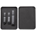 3 in 1 Black Color Titanium Nail Shear Set Exfoliating Manicure Tool, Black (Iron Box), Color Titanium (Iron Box)