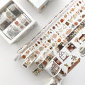 8 Roll / Box Paper Tape Basic Handbook Material Set Small Fresh Girl DIY Decorative Tape Antique Hand Account Sticker, (Life, Green, Blue Rhythm, Dream Love, Fruity Time, Dreamland