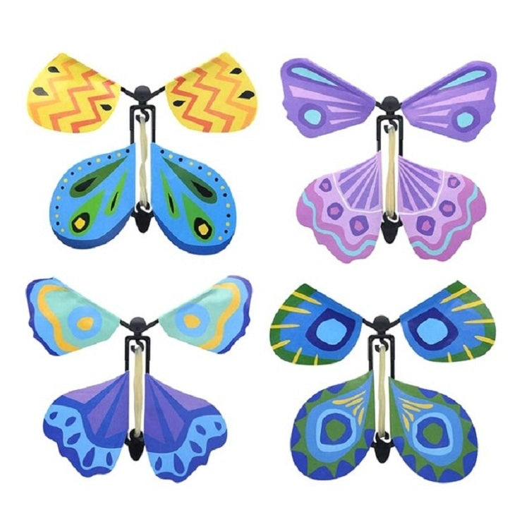 Magic Science Novelty Flying Butterfly Toy Magic Props, Blue, Yellow + Blue, Violet, Blue + Violet