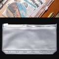 3 PCS Bill Bag Business Card Pull-edge Loose-leaf Pocket Insert PVC Zipper Storage Bag, A5 L, A6 M, A7 S