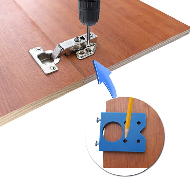 35mm Woodworking Hinge Opening Door Panel Hinge Positioner Punching Installation Auxiliary Tool, Single, Single + Hole Opener, Single + Hole Opener+Pencil, Single + Orange Hole Opener+Pencil