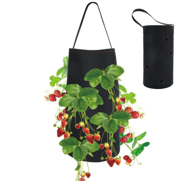 Felt Hanging Strawberry Naked Root Plant Non-woven Planting Bag, 22 x 38 cm, 50 x 30 x 25 cm