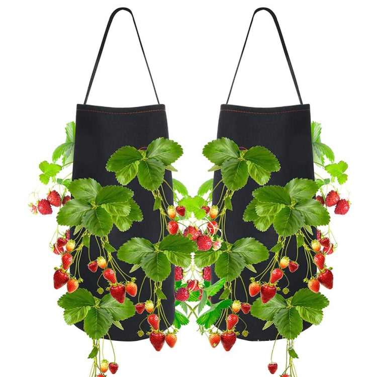 Felt Hanging Strawberry Naked Root Plant Non-woven Planting Bag, 22 x 38 cm, 50 x 30 x 25 cm