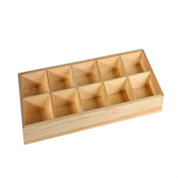 Succulent Wooden Storage Box Landscape Garden Decoration, 3 Cells, 5 Cells, 6 Cells, 10 Cells