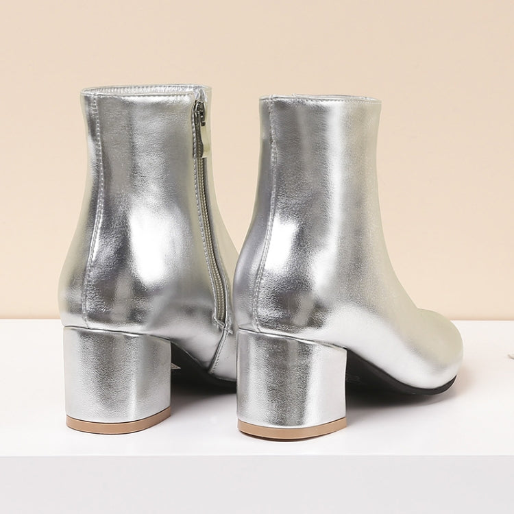Autumn  Winter Glitter Square Heel Pointed Low-Top Women Boots, 32, 33, 34, 35, 36, 37, 38, 39, 40, 41, 42, 43, 44, 45