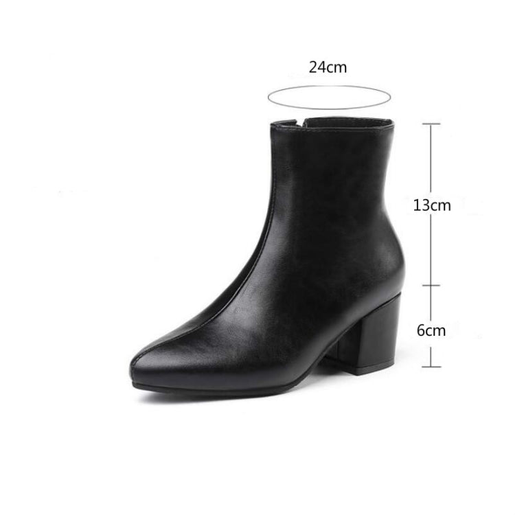 Autumn  Winter Glitter Square Heel Pointed Low-Top Women Boots, 32, 33, 34, 35, 36, 37, 38, 39, 40, 41, 42, 43, 44, 45