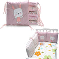 Crib Perimeter Embroidery Bunny Bedding Baby Cotton Anti-collision, 30 x 30 cm