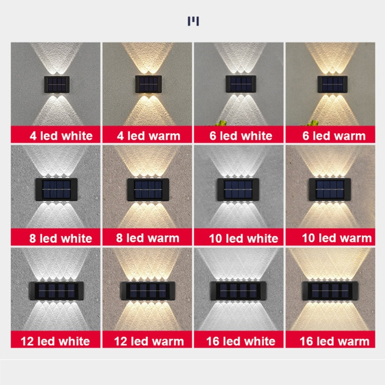 Solar Wall Lamp Outdoor Waterproof Up And Down Double-headed Spotlights, 2LED NiMH, 6LED NiMH