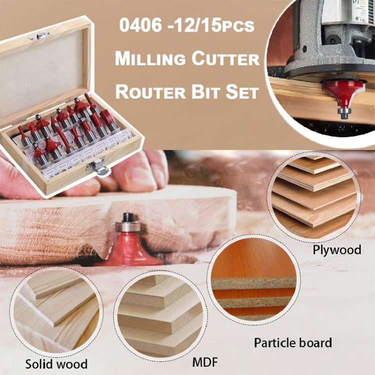 Woodworking Milling Cutter Set Trimming Machine Head Electric Wood Milling Engraving Machine Cutter, Red 1/4 Handle 12PCS, Blue 1/4 Handle 12PCS, Red 1/2 Handle 12PCS, Blue 1/2 Handle 12PCS, Red 1/4 Handle 15PCS, Red 1/2 Handle 15PCS                   ...