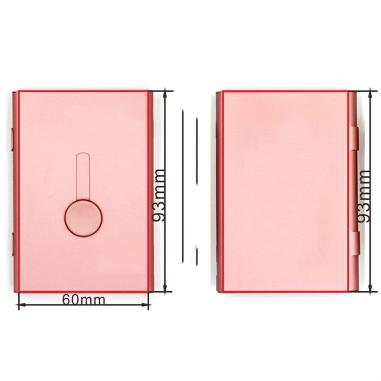 Metal Portable Push Card Case Ultra-thin Frosted Light Business Card Packing Box
