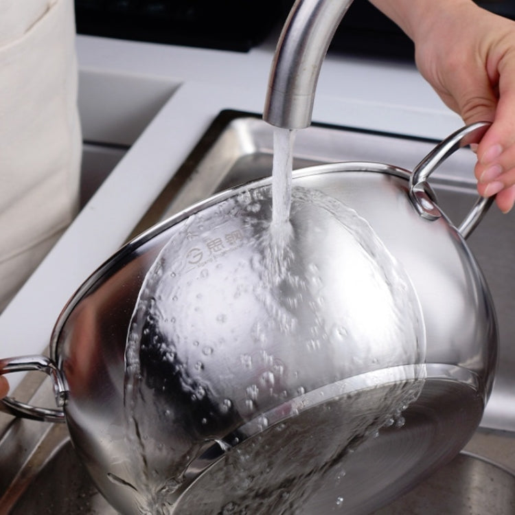 Si Gang 24CM Stainless Steel Drum-shaped Large-capacity Extra Thick Soup Pot, 24 CM