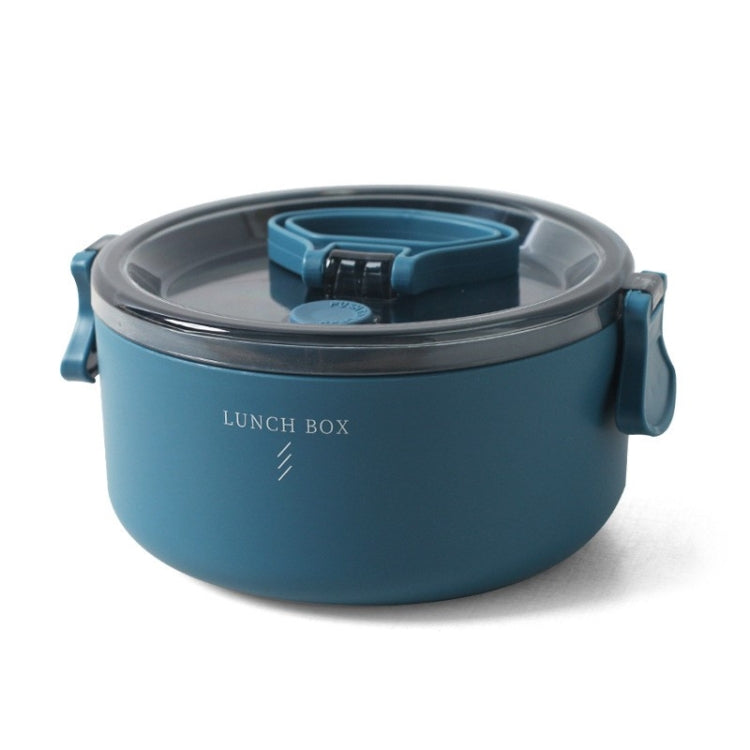 Round Portable Insulation Partitioned Lunch Box Student Office Workers Heated Microwave Oven Bento Box, Single Layer, Double Layer