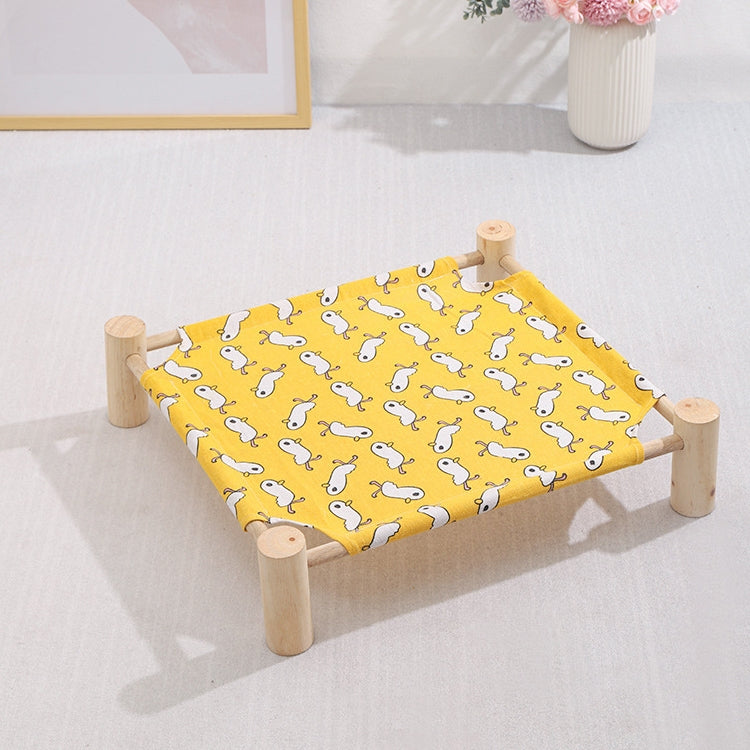47x52cm Four Seasons Universal Removable And Washable Pet Bed Pet Nest, Small Yellow Duck, Small Color Triangle, Small Wooden Gray Bottom, Small White Cat Head, Small Yellow Background Rhombus, Small Wooden Alpaca, Small Blue Bunny, Small Cactus       ...