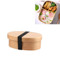 Wood Environmental Protection Tableware Portable Lunch Box Bento Box, Single Layer, Double Layer