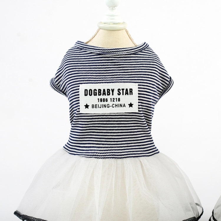 Pet Clothes Dog Summer Breathable Striped Skirt, XS, S, M, L, XL