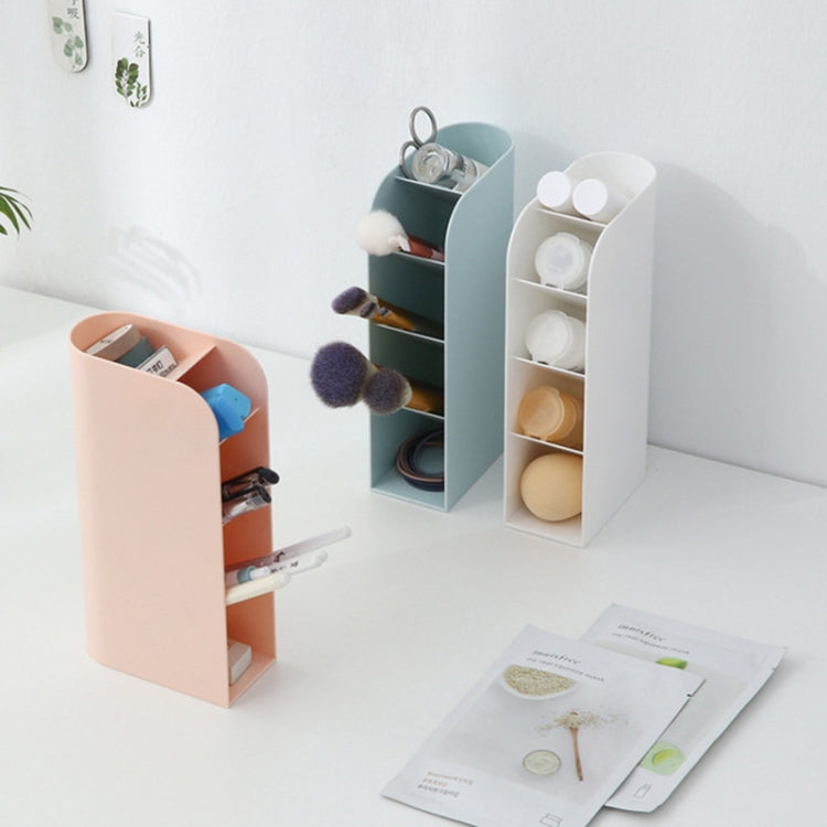 Multifunctional Home Furnishing Vertical Desktop Plastic Makeup Storage Box Student Stationery Pen Holder, Pink, Blue, White