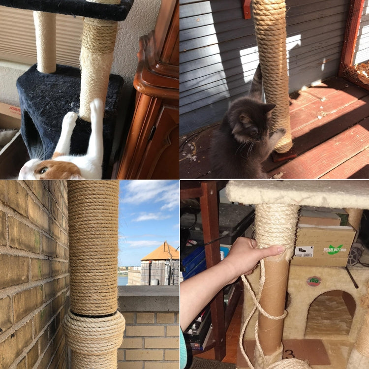 Pets Hemp Rope Cat Scratch Board Sword Rope Accessories Protect Cat Grip Toy Grabbing Materials, 3 PCS 10m, 30m, 50m, 10m