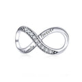 925 Sterling Silver  Infinity Family Forever Beaded For Women DIY Bracelet Accseories, SCC1146