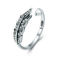 S925 Silver Open Women Ring Leaf Ring