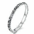 Vintage Pattern Sterling Silver Ring S925 Fashion Pattern Ring, 6 US Size, 7 US Size, 8 US Size, 9 US Size