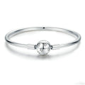 S925 Sterling Silver Star Bracelet DIY Beaded Bracelet, 17cm, 19cm