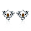 Koala Sterling Silver Ladies Gemstone Earrings, SCE381
