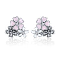 Daisy Flower Sterling Silver Earrings Temperament Female Earrings, SCE400