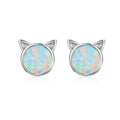 DIY Earrings Cat Sterling Silver Earrings Zircon Earrings