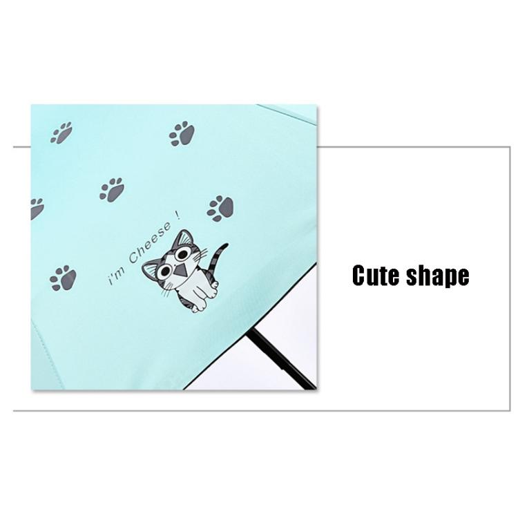 Cartoon Creative Children Umbrella Sunscreen Vinyl Small Fresh Folding Umbrella, Sky Blue, Purple, Pink, Navy