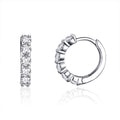 Platinum-plated Zircon Sterling Silver Jewelry Earrings, SCE524