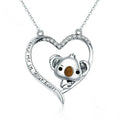 Cute Koala S925 Sterling Silver Lady Necklace, SCN256