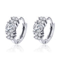 Sterling Silver Zircon Earrings Simple Temperament S925 Earrings, Silver, Gold