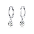 S925 Sterling Silver Platinum-plated Earrings Temperament Zircon Earrings, SCE830