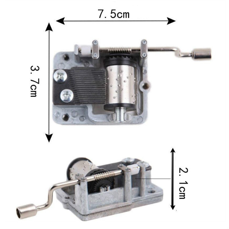 2 PCS Hand-cranked Music Box Movement Music Bell Movement Crafts Toys DIY Accessories, Meet, Mark of the Rain, Love Story, Memory, Edelweiss, Flying over the rainbow, Happy Birthday, Wedding March, Fairy Tale, Rose Life, Little Star, Jingle Bells      ...